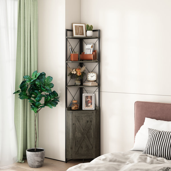 Gracie Oaks Marbod 70.47'' H Iron Corner Bookcase Wayfair Canada